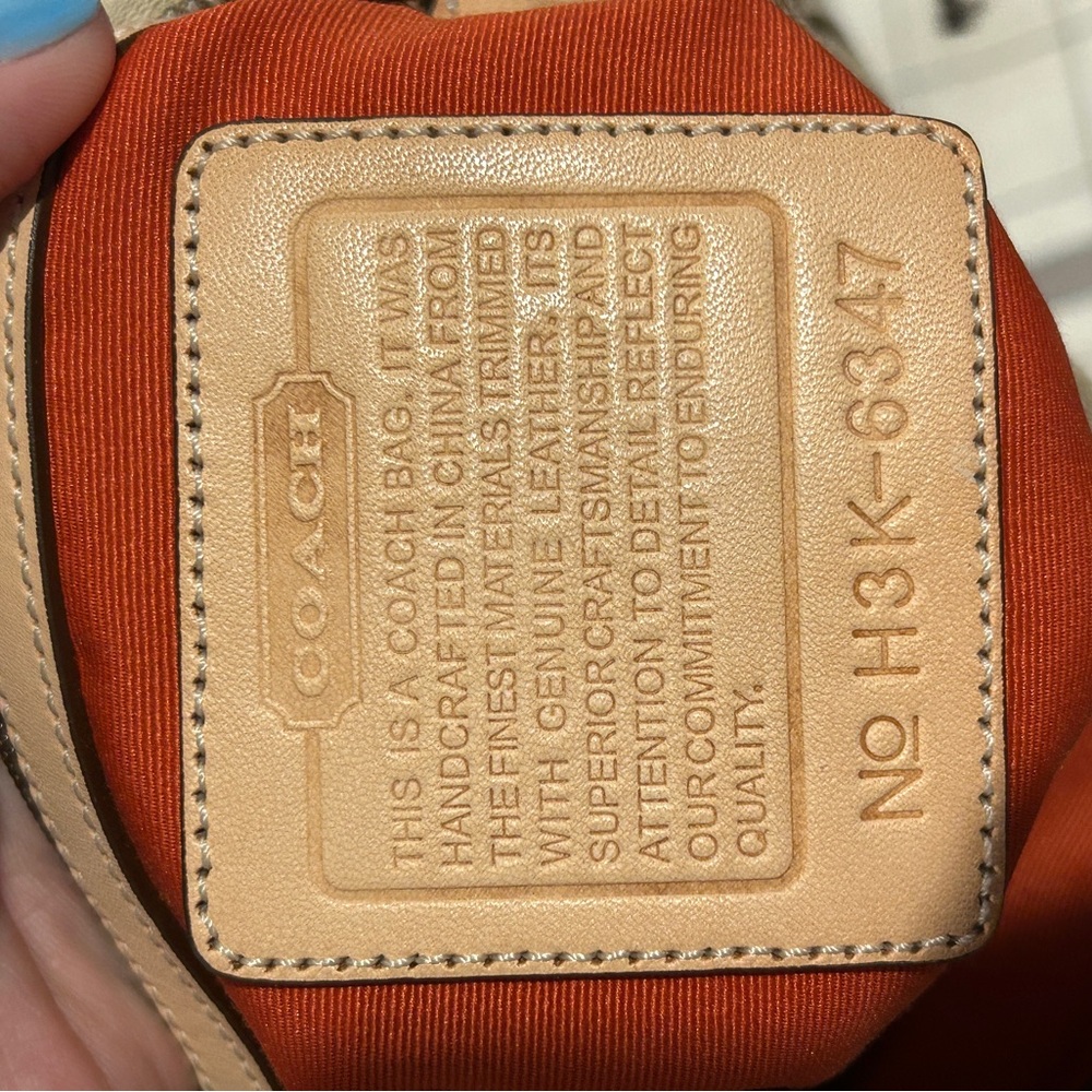 Genuine vintage COACH 6347 tan crossbody shoulder bag logo year 2003 - Picture 11 of 16